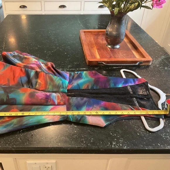 Alice & Olivia A-line Watercolor Dress Size 8 - Picture 3 of 6